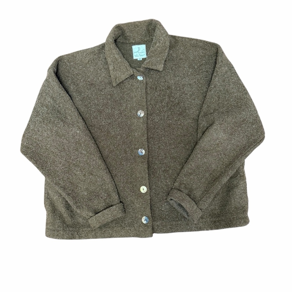 Vintage Via Vai by Polero Wool Blend Jacket Cropped Button Front Made in USA